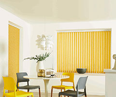 Vertical Blinds in Pico - Mustard, by Louvolite